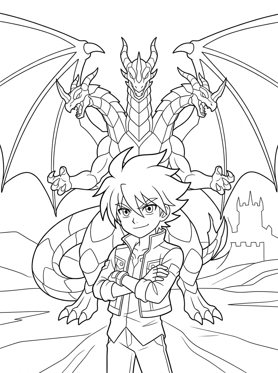 Bakugan 4 disegno Bakugan da colorare per bambini