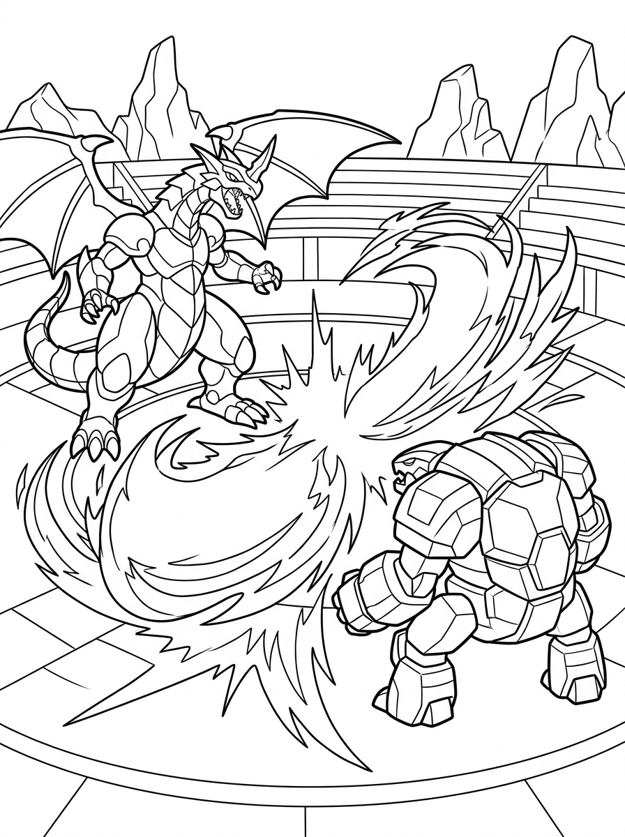 Bakugan 21 foto Bakugan da colorare
