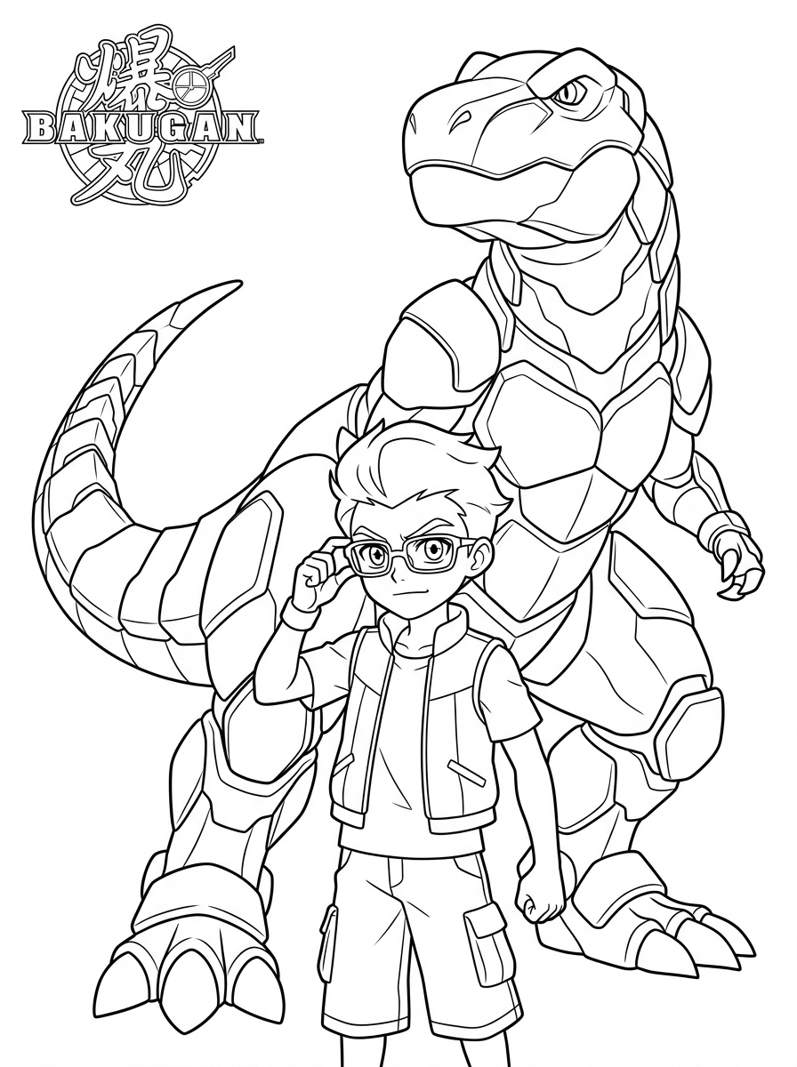 Bakugan 2 immagine da colorare Bakugan