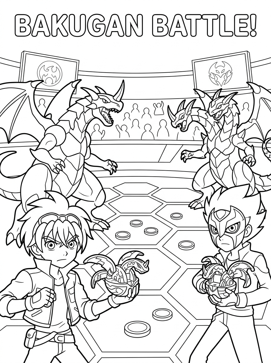 Bakugan 20 disegni da colorare Bakugan per bambini