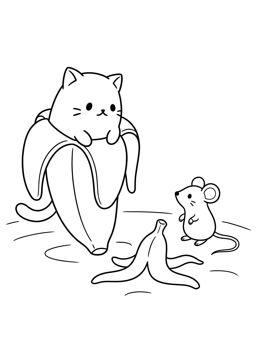 disegni da stampare e colorare Bananya