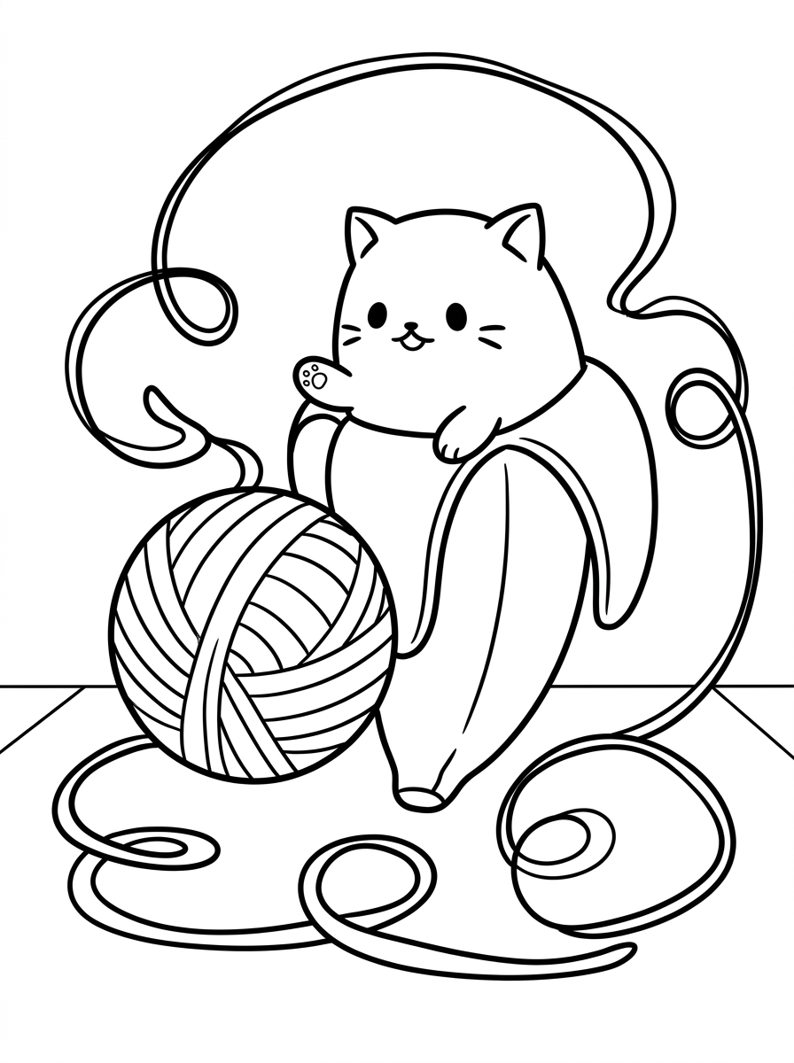disegno Bananya da colorare per bambini