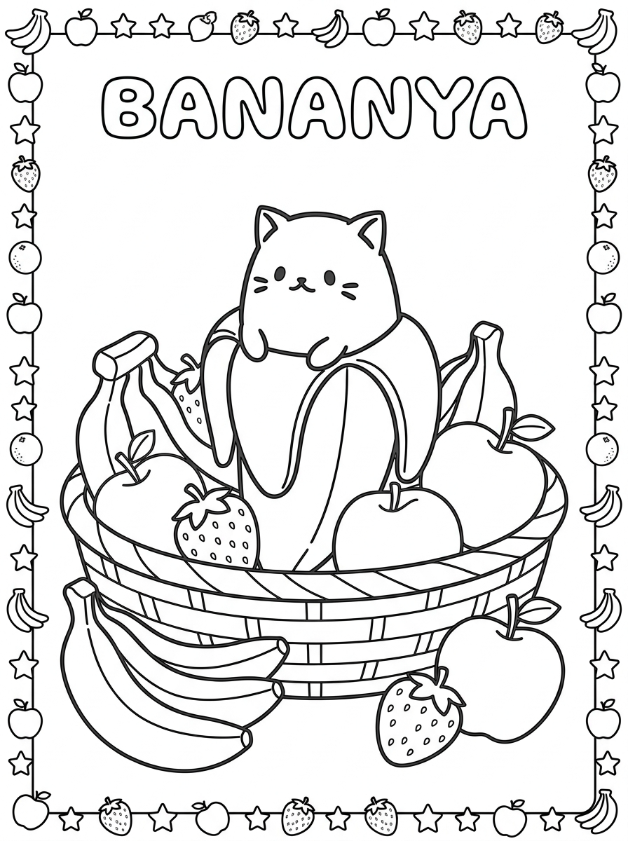 immagine di Bananya da colorare
