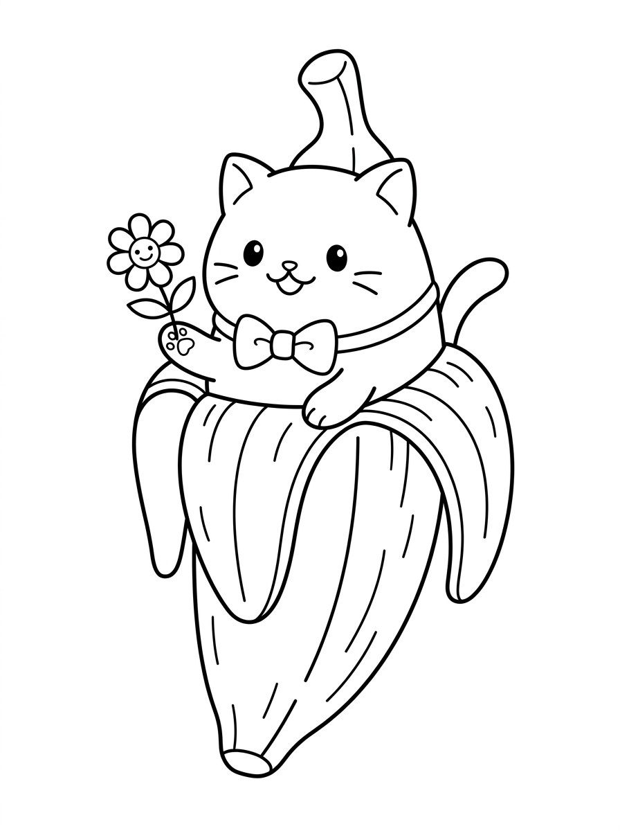 Bananya da colorare per bambini