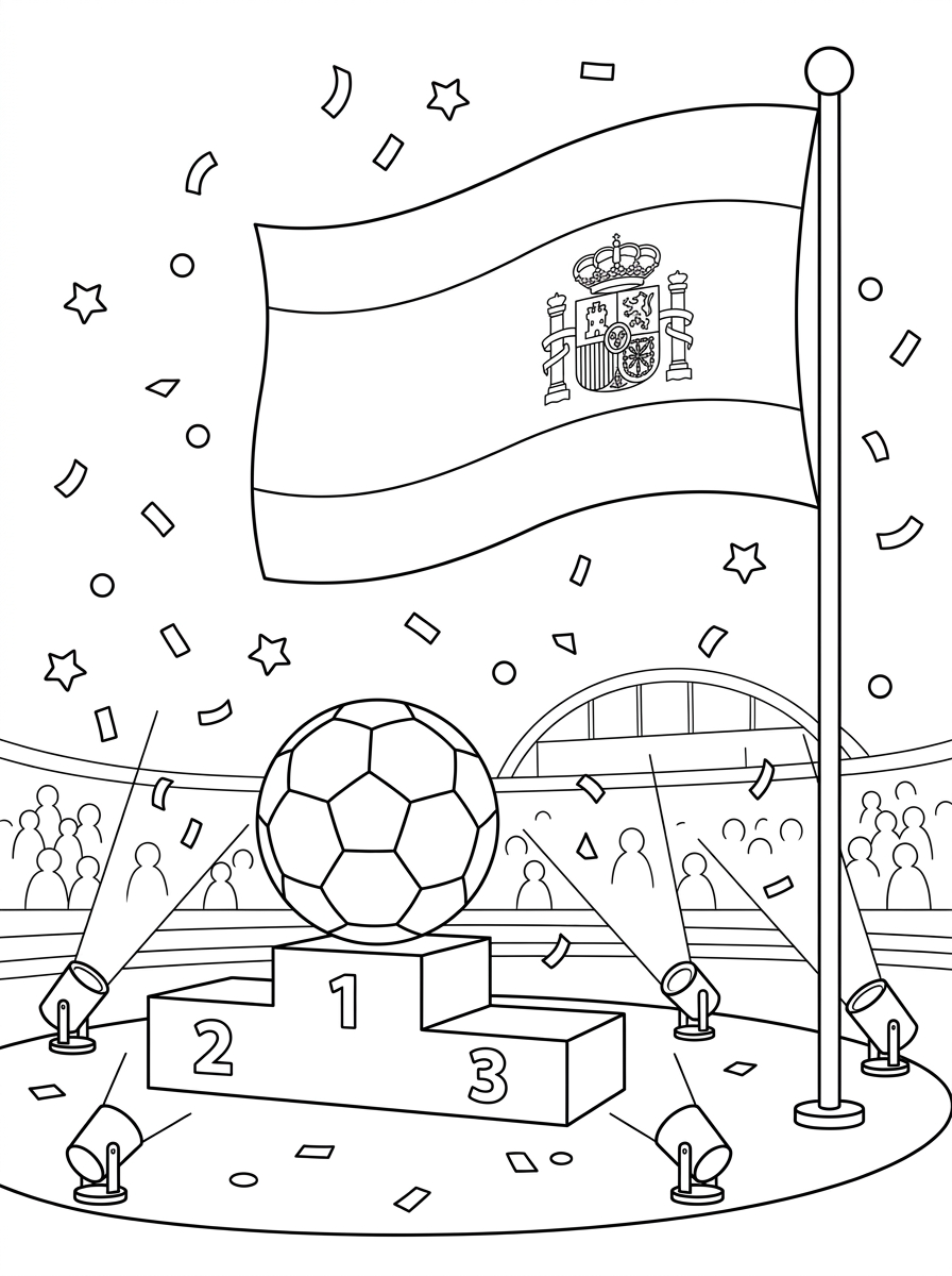 Bandiera Della Spagna 8 disegni Bandiera Della Spagna da colorare pdf