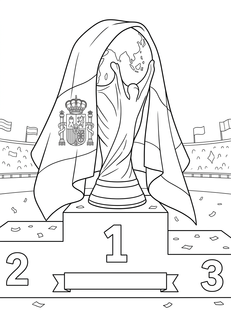 Bandiera Della Spagna 6 disegni da colorare Bandiera Della Spagna da stampare