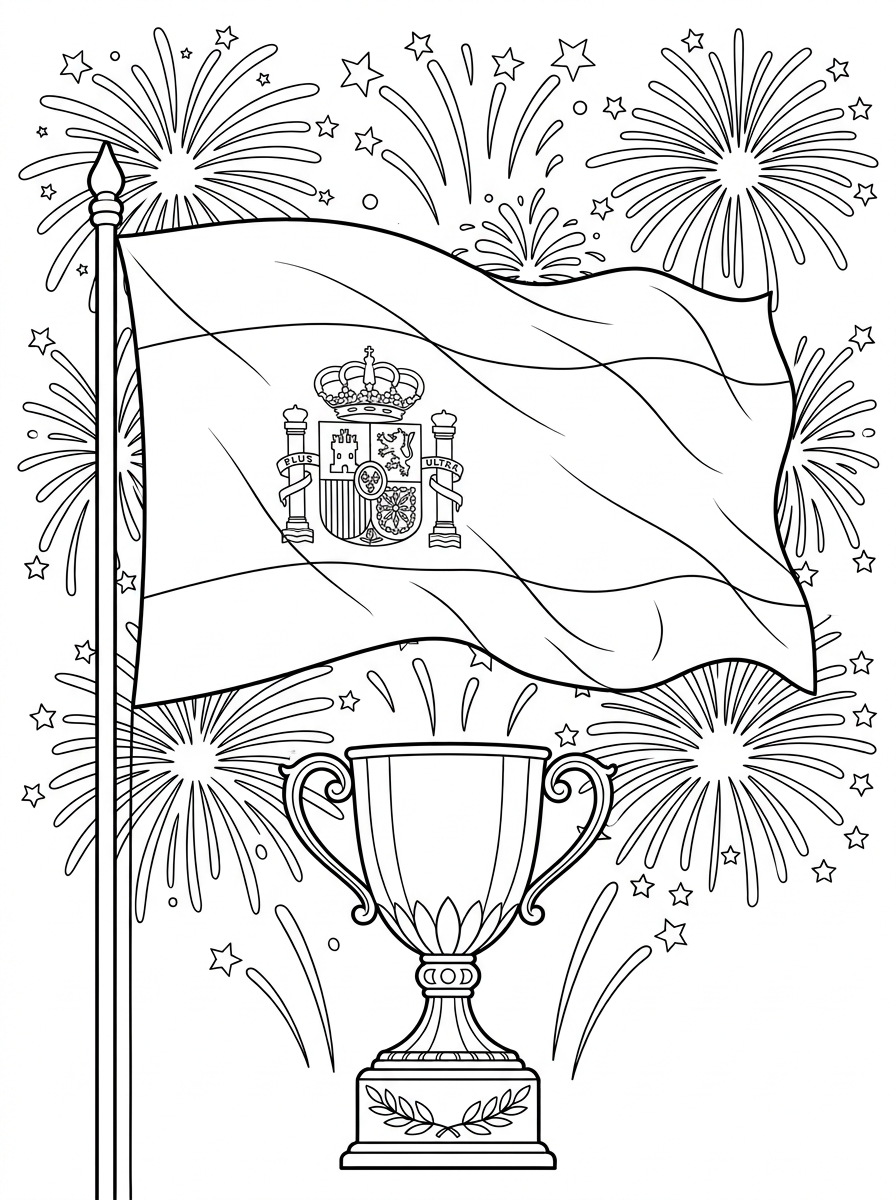 Bandiera Della Spagna 3 Bandiera Della Spagna da colorare e stampare