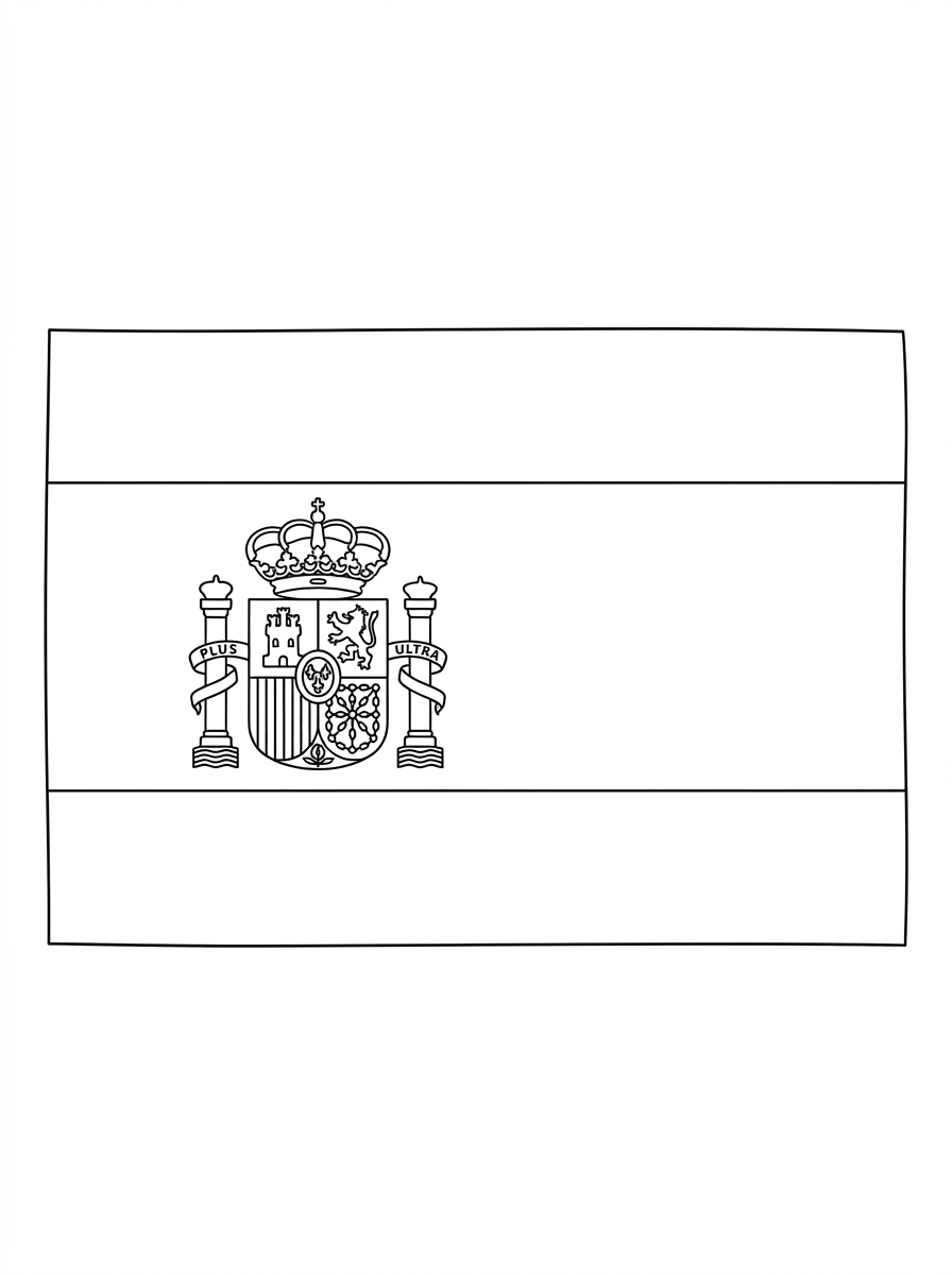 Bandiera Della Spagna 18 immagini di Bandiera Della Spagna da colorare per bambini 1