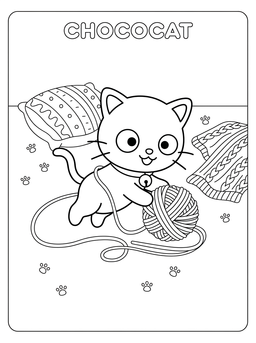 disegni da stampare e colorare Chococat 1