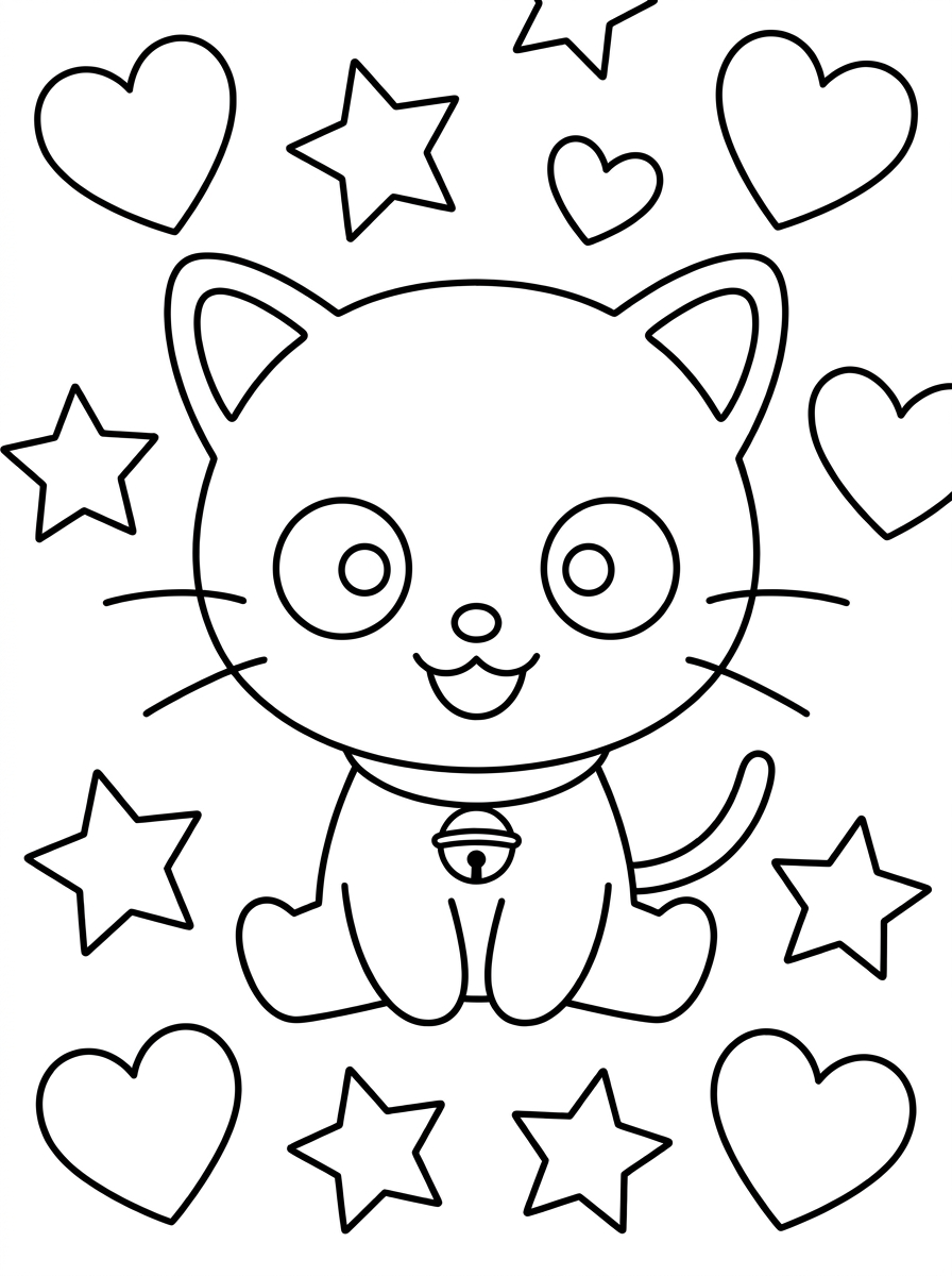 Chococat da colorare e stampare gratis