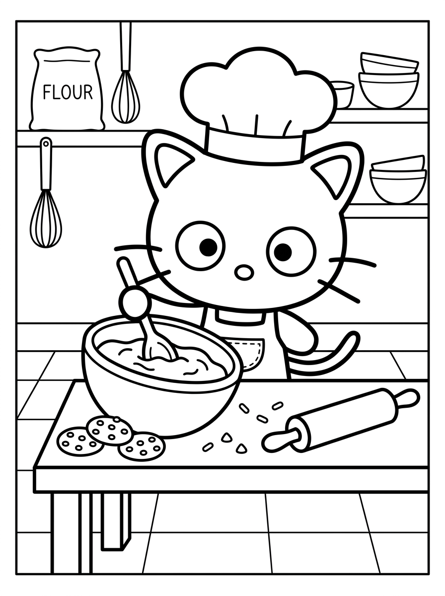 disegni da stampare e colorare Chococat 2