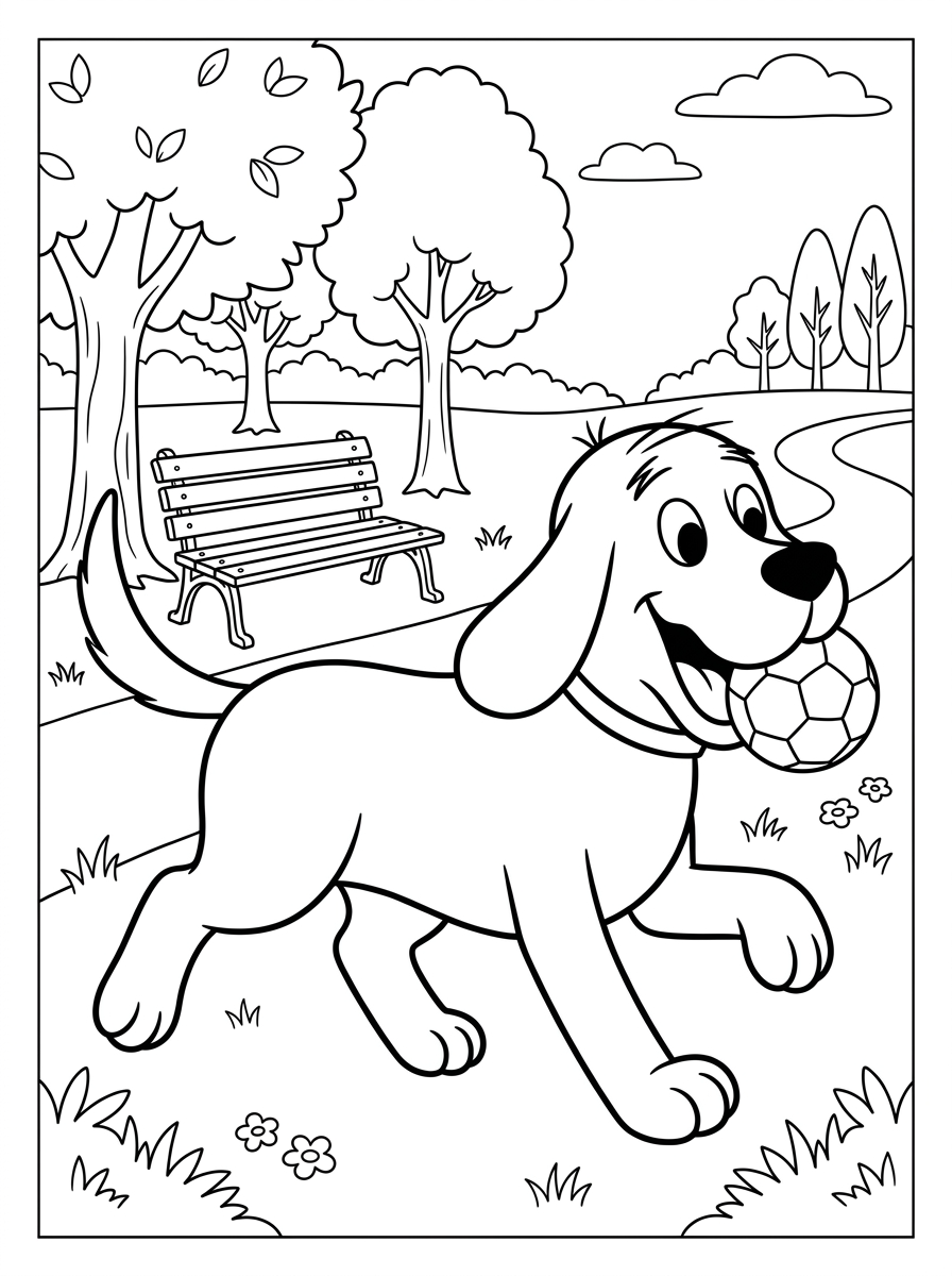 Clifford 10 Clifford disegno facile da colorare 2