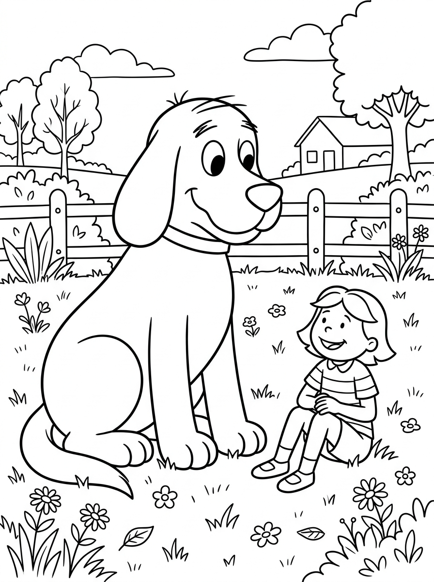 Clifford 8 Clifford disegno facile da colorare 1