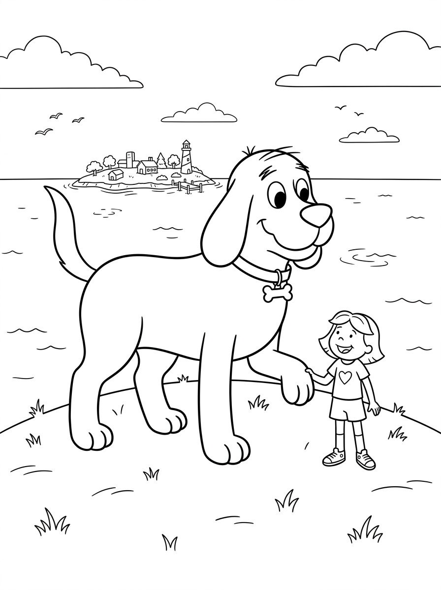 Clifford 6 disegni facili di Clifford da colorare
