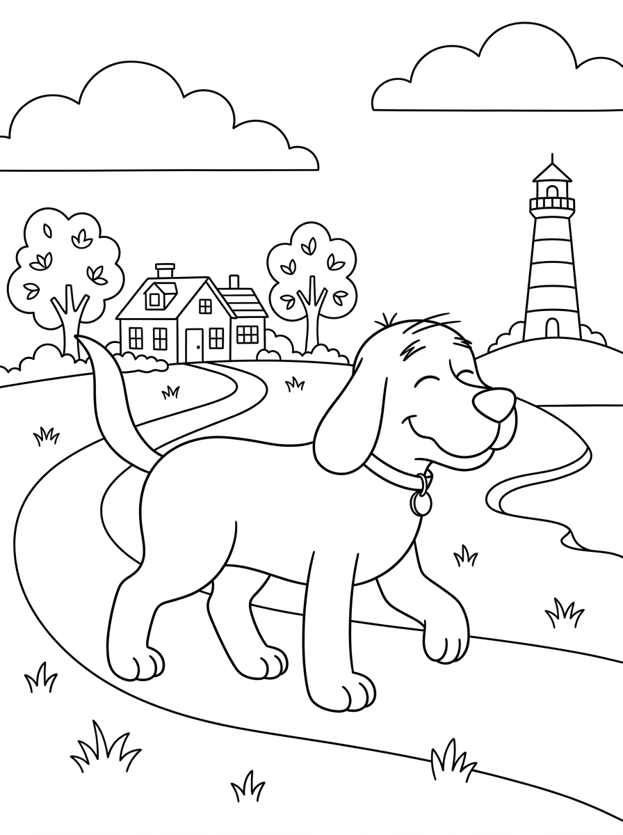 Clifford 4 Clifford immagini da colorare per bambini