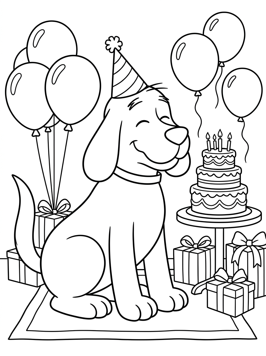 Clifford 3 Clifford disegno facile da colorare