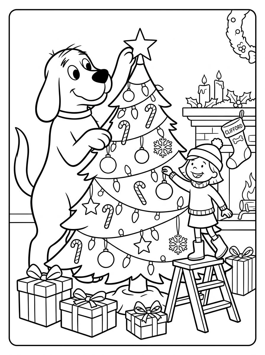 Clifford 17 Clifford da stampare e colorare per bambini
