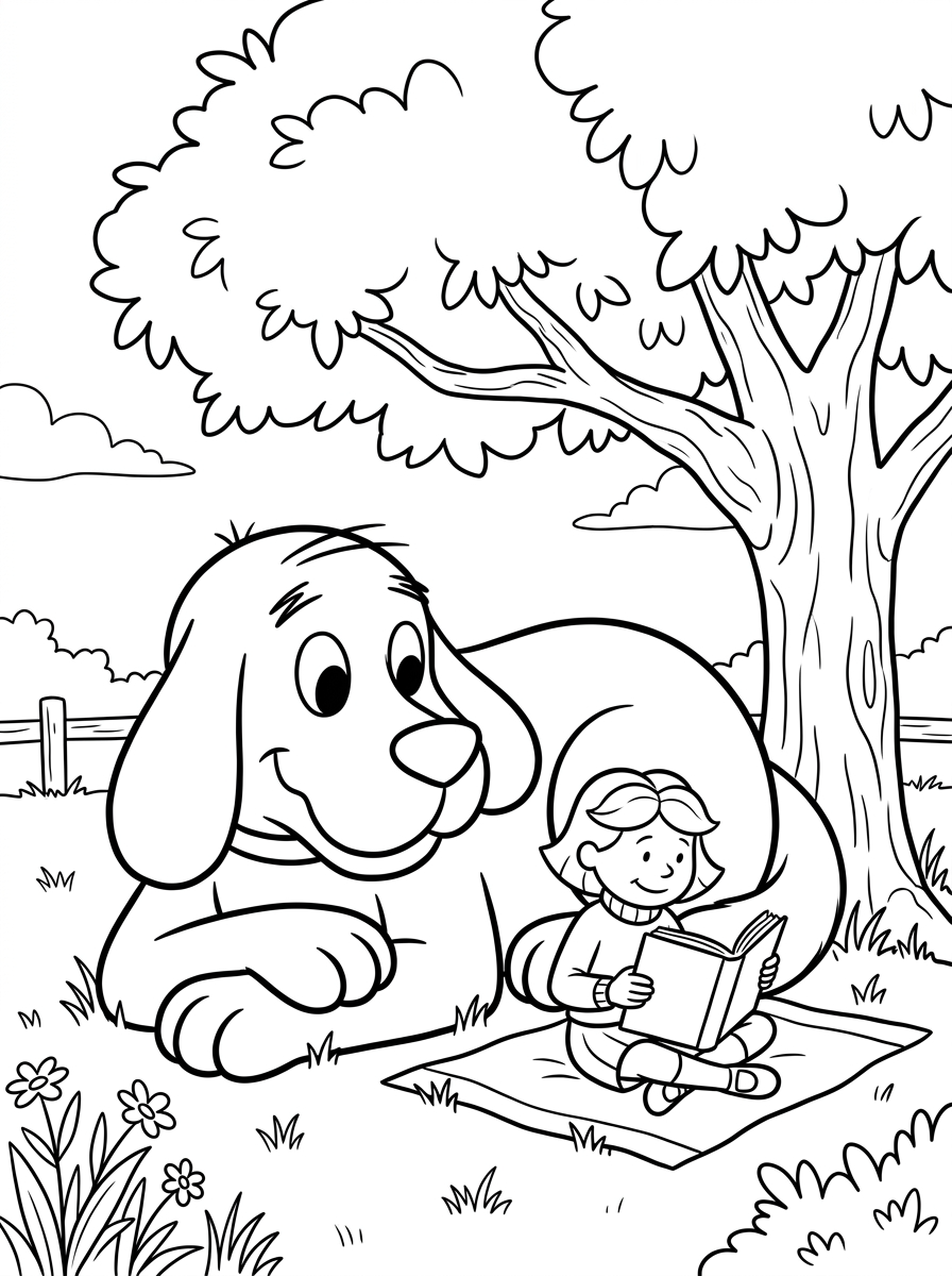 Clifford 15 disegni da colorare gratis per bambini di Clifford