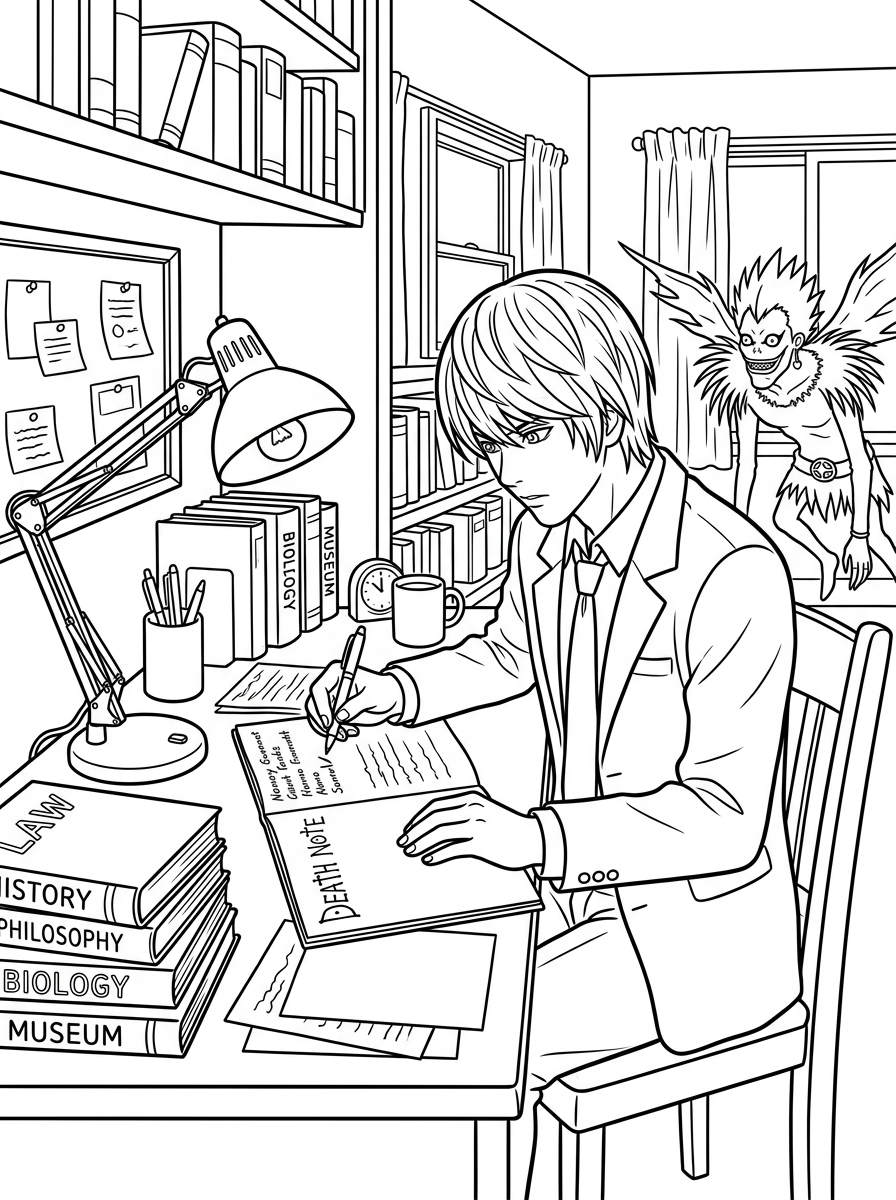 disegno Death Note da colorare per bambini
