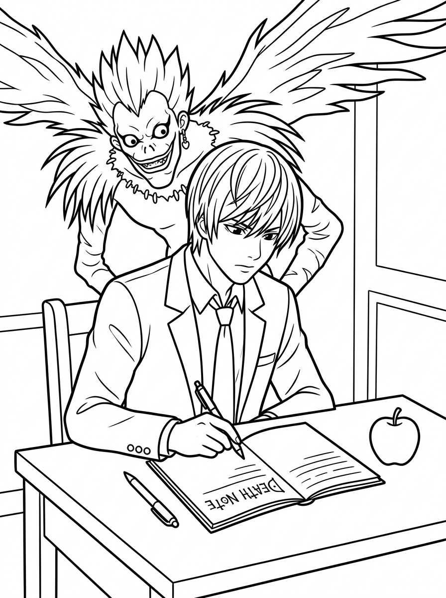 Death Note da stampare e colorare per bambini