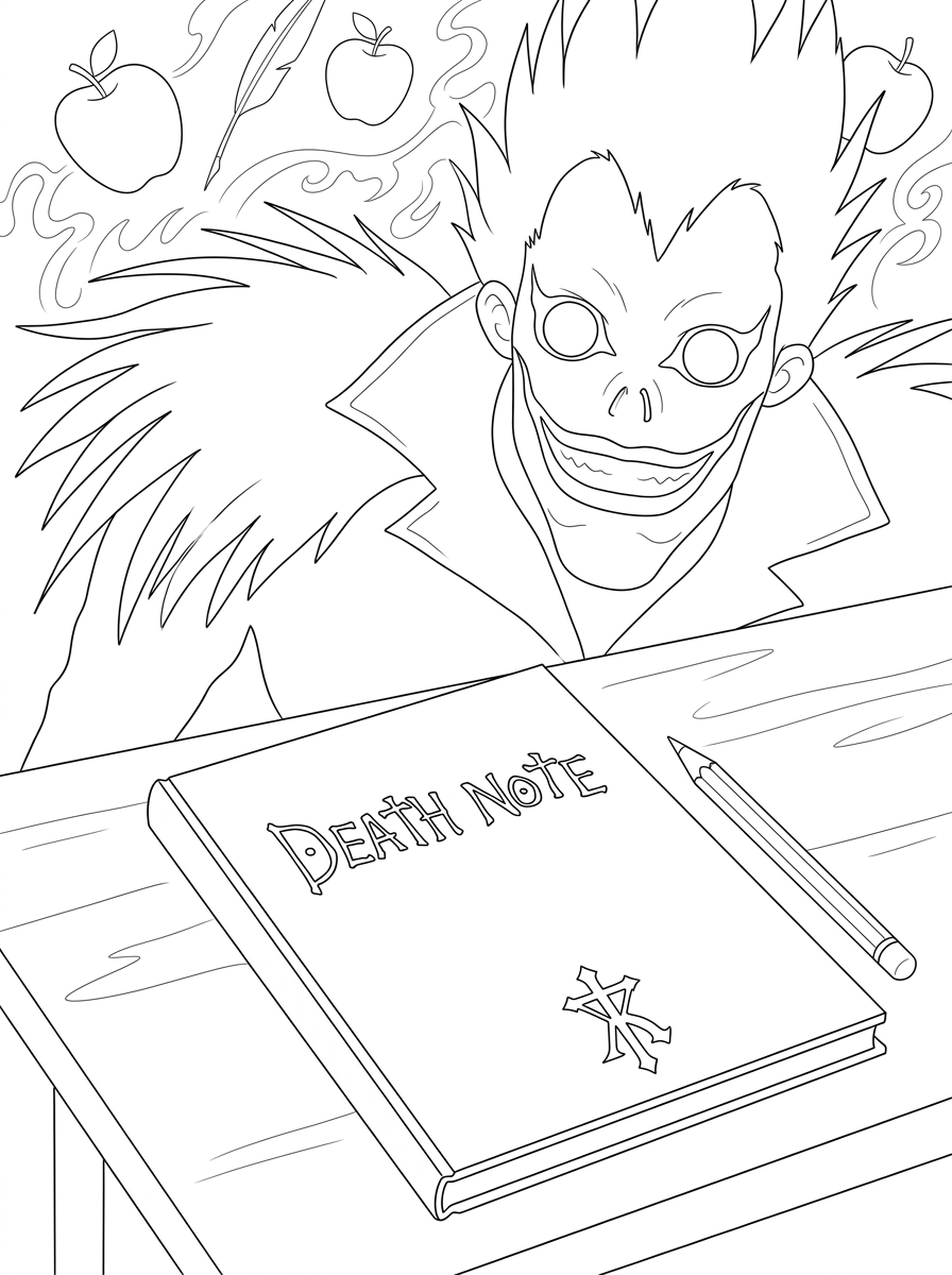 disegni di Death Note da colorare per bambini 1