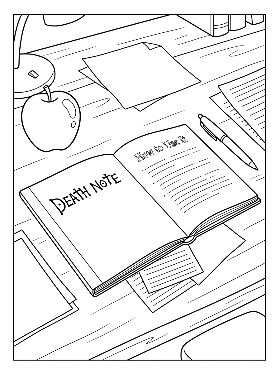 immagini di Death Note da stampare e colorare