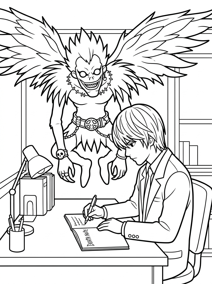 immagine di Death Note da colorare