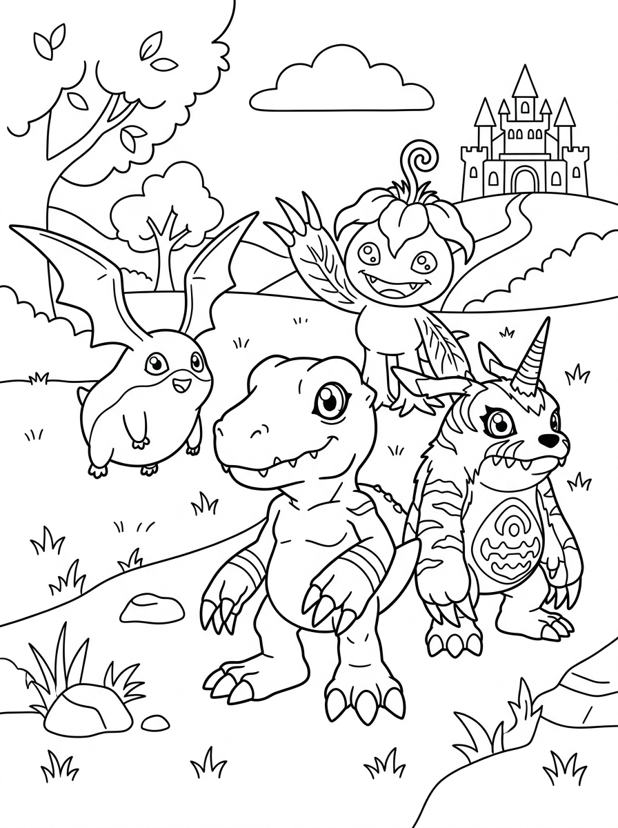 immagini di Digimon da colorare e stampare 1