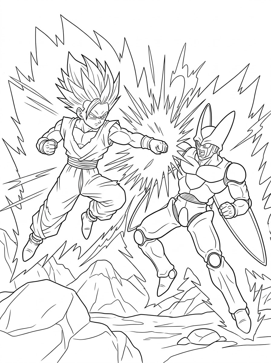 Gohan 13 immagini di Gohan da colorare per bambini