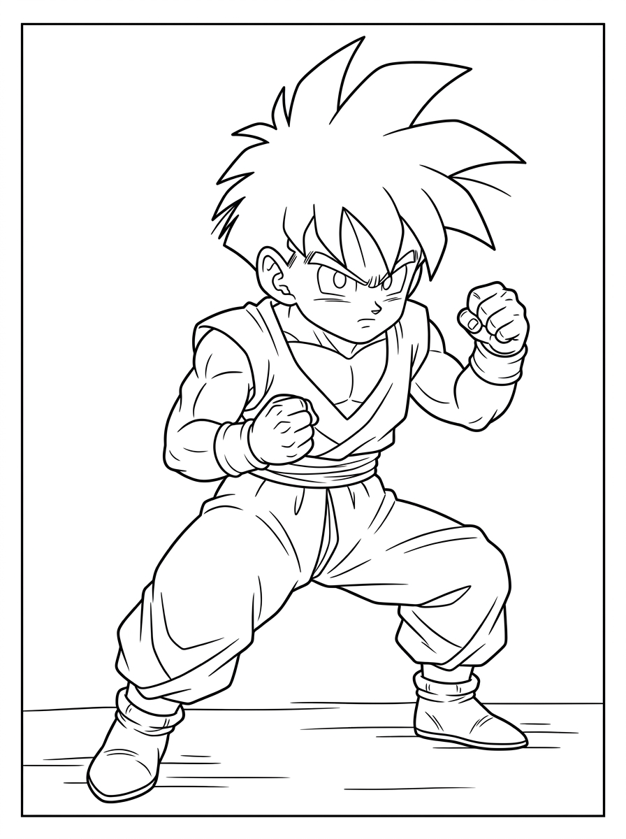 Gohan 12 Gohan disegno da colorare facile