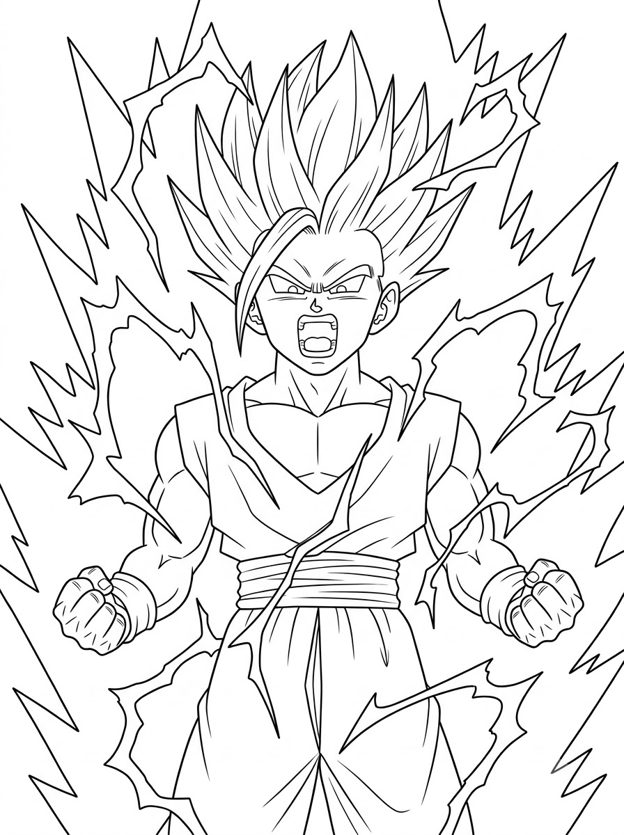 Gohan 7 immagini da stampare e colorare di Gohan