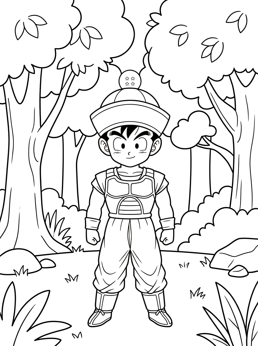 Gohan 5 stampe da colorare per bambini Gohan