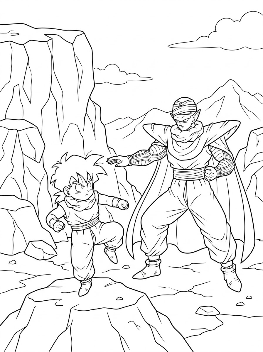 Gohan 4 disegni Gohan facili da colorare