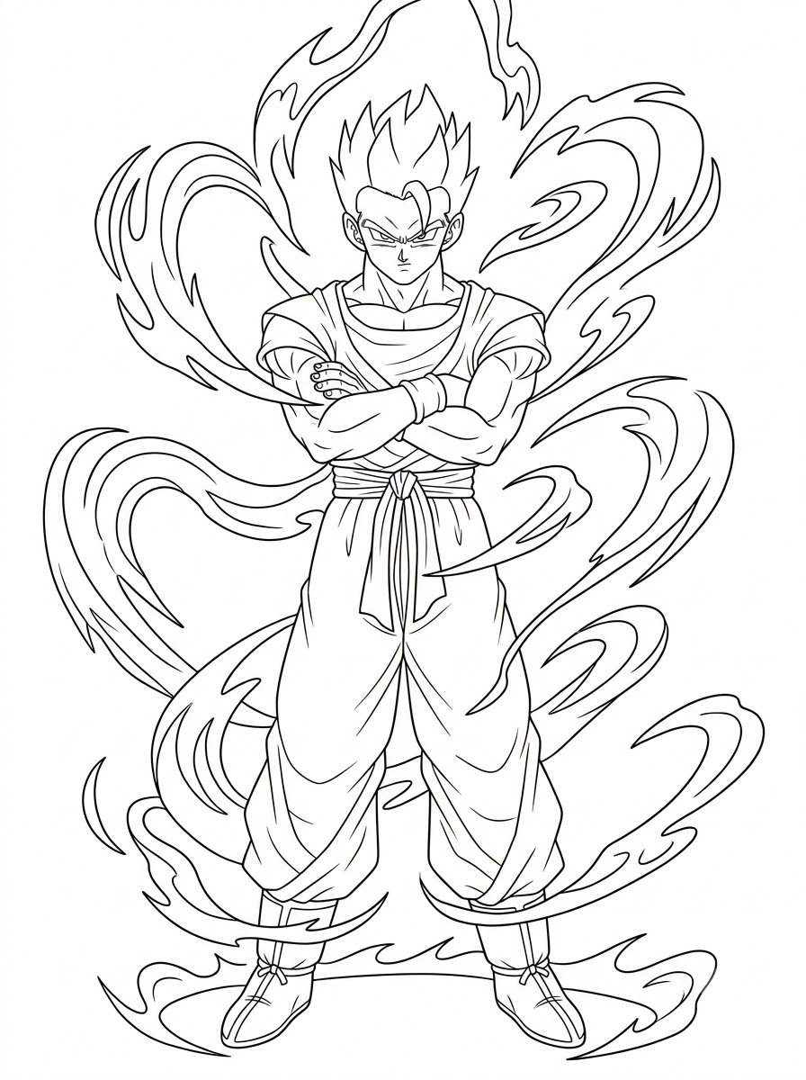 Gohan 3 disegni di Gohan da colorare e stampare