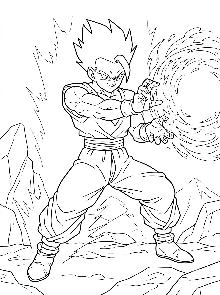 Gohan 2 immagine di Gohan da colorare