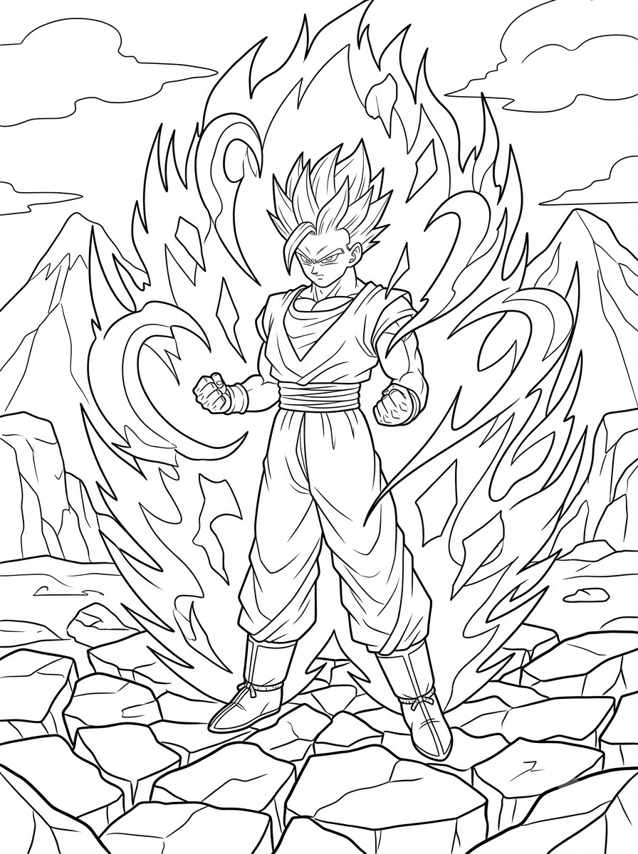 Gohan 18 disegni Gohan da colorare gratis 1