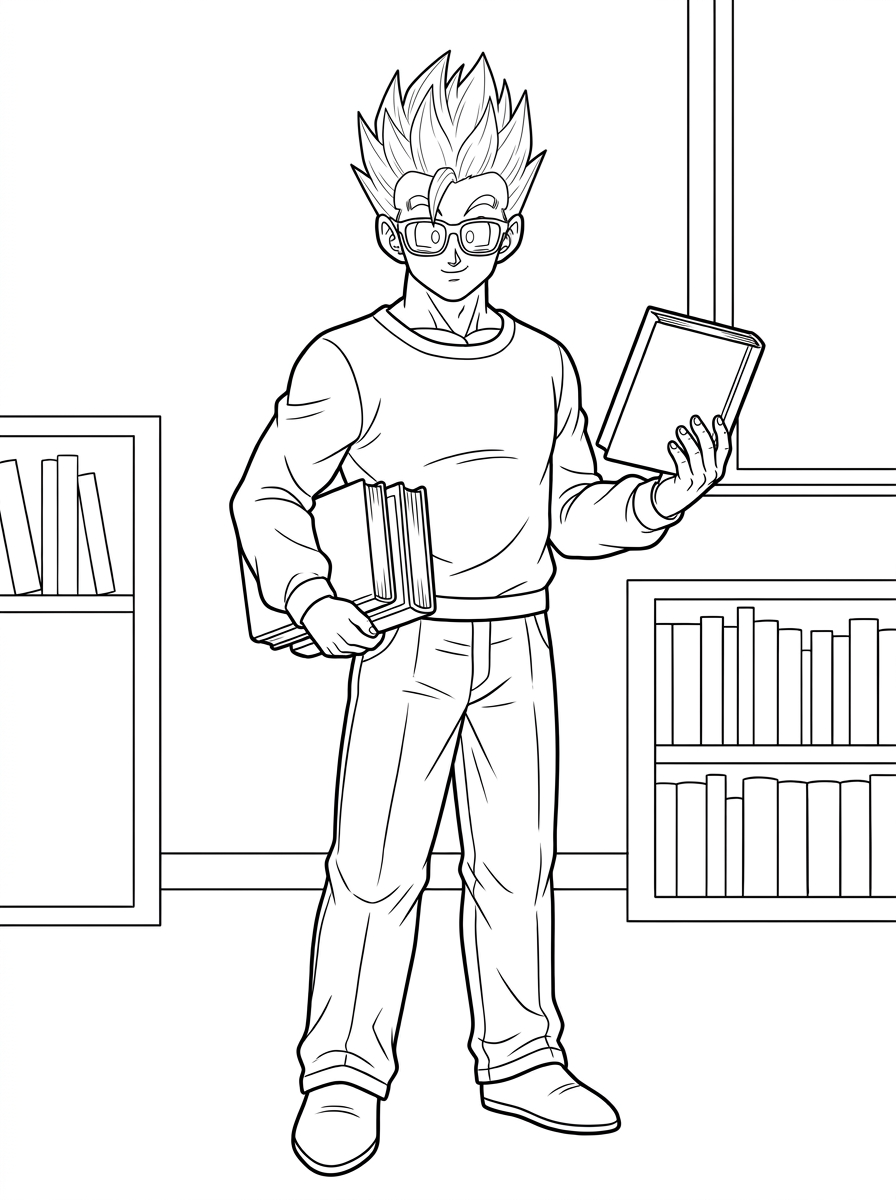Gohan 19 disegni facili di Gohan da colorare