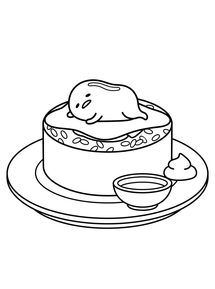 immagine da colorare Gudetama