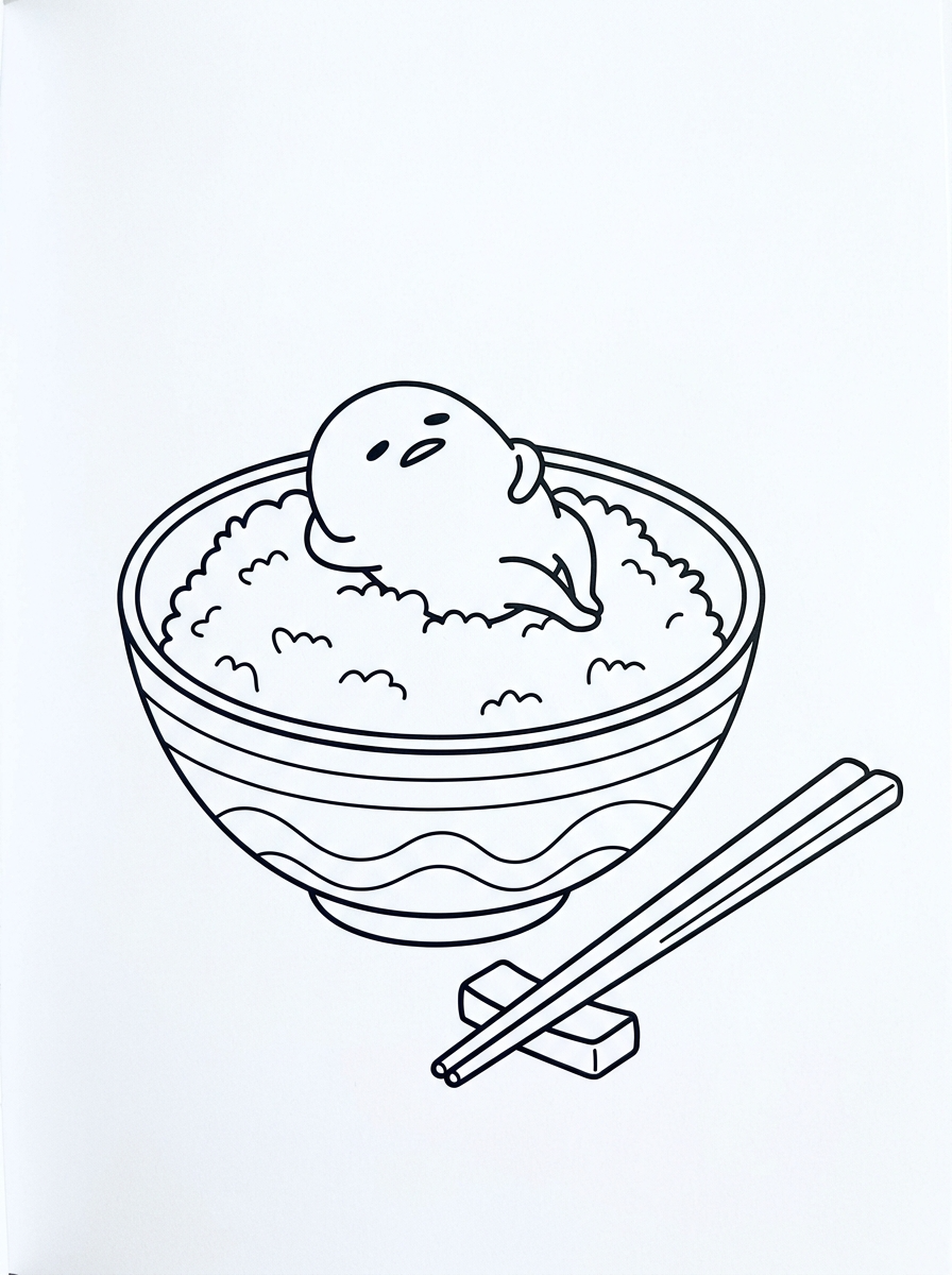immagine Gudetama da colorare