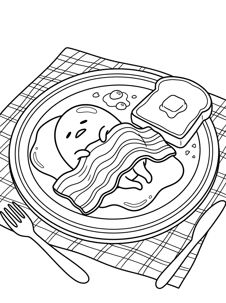 da colorare Gudetama disegno facile bambini