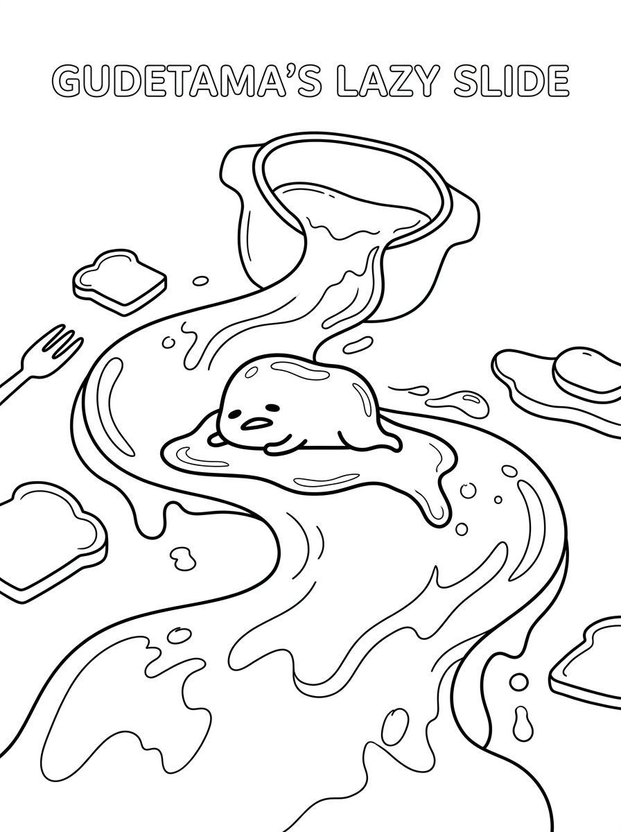 Gudetama da colorare e stampare pdf