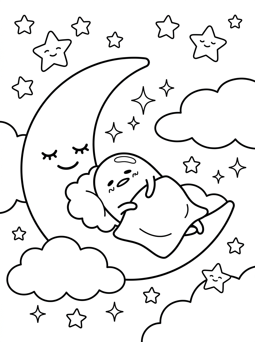 disegni da colorare Gudetama per bambini