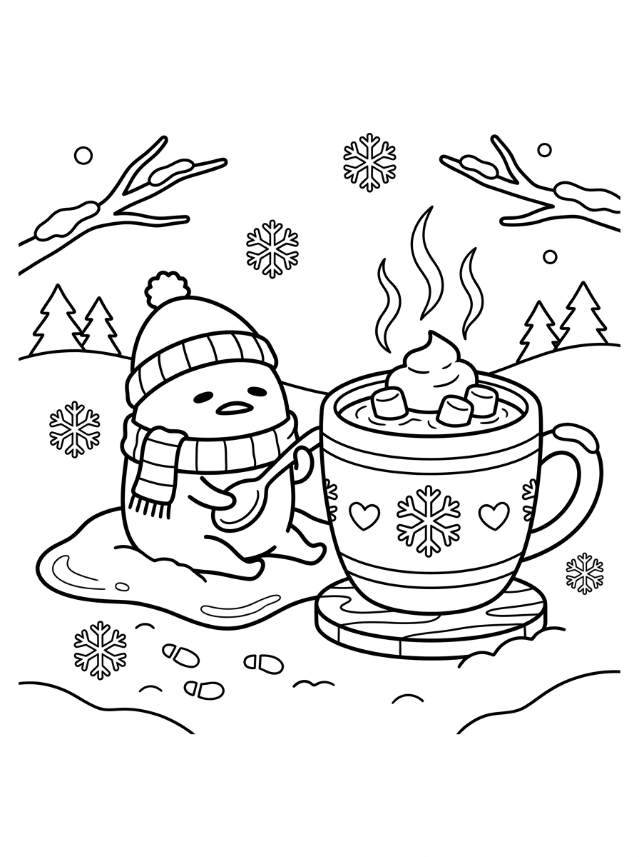 disegni di Gudetama da colorare e stampare gratis