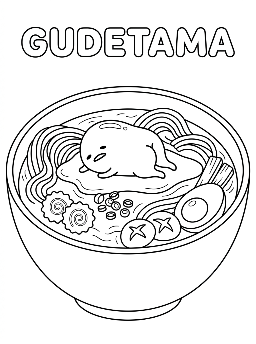disegni da colorare per bambini pdf Gudetama