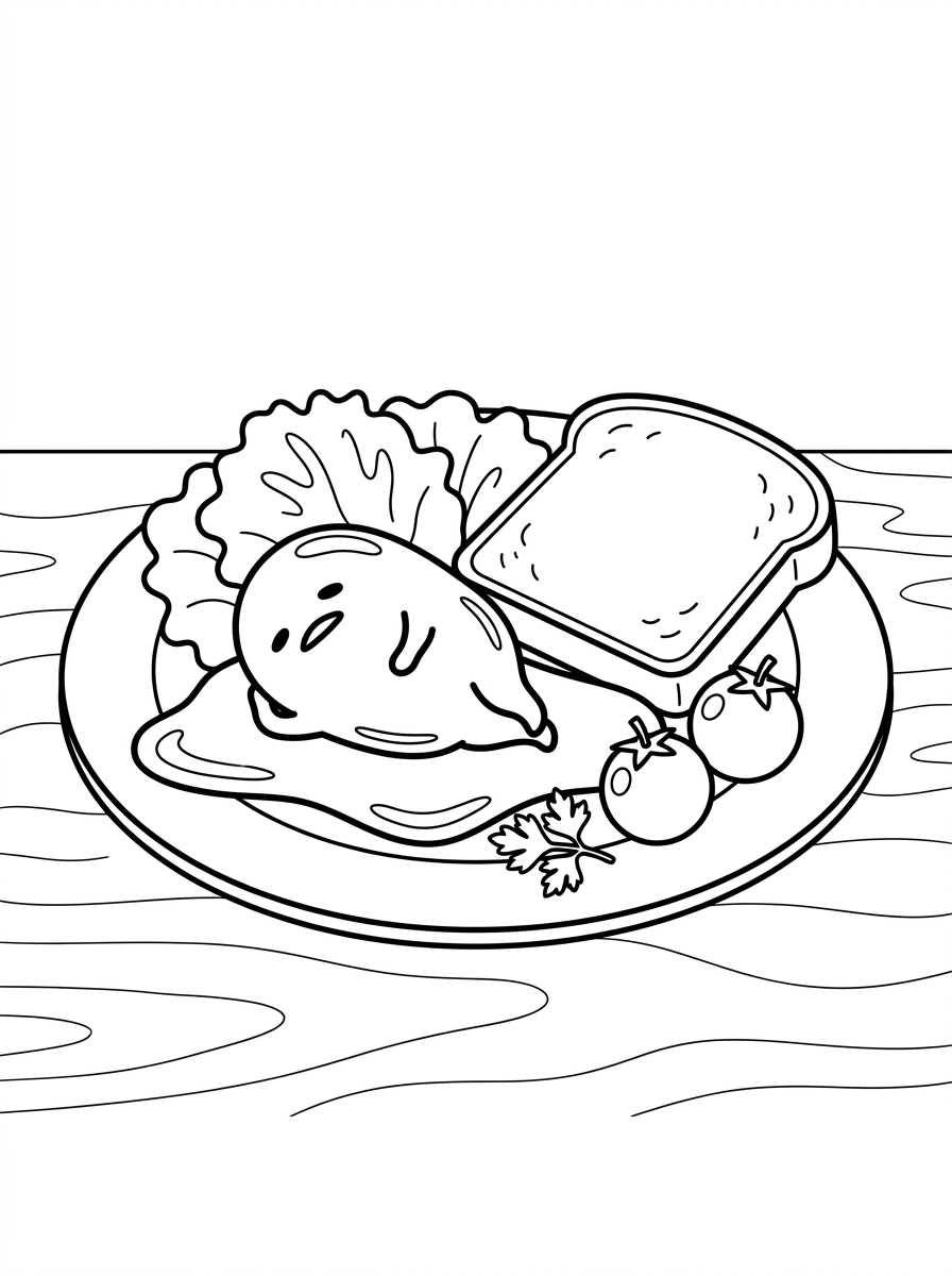 Gudetama da colorare per bambini