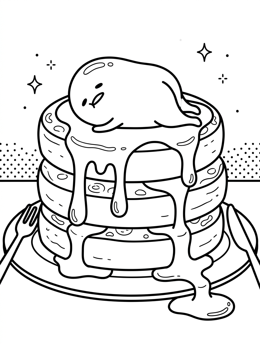 disegni da colorare Gudetama da stampare