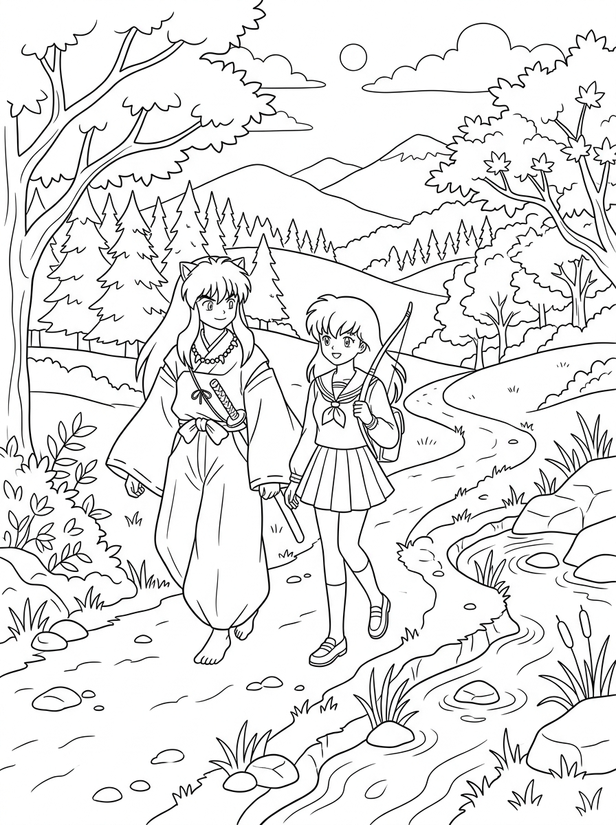 Inuyasha 12 Inuyasha disegno facile da colorare