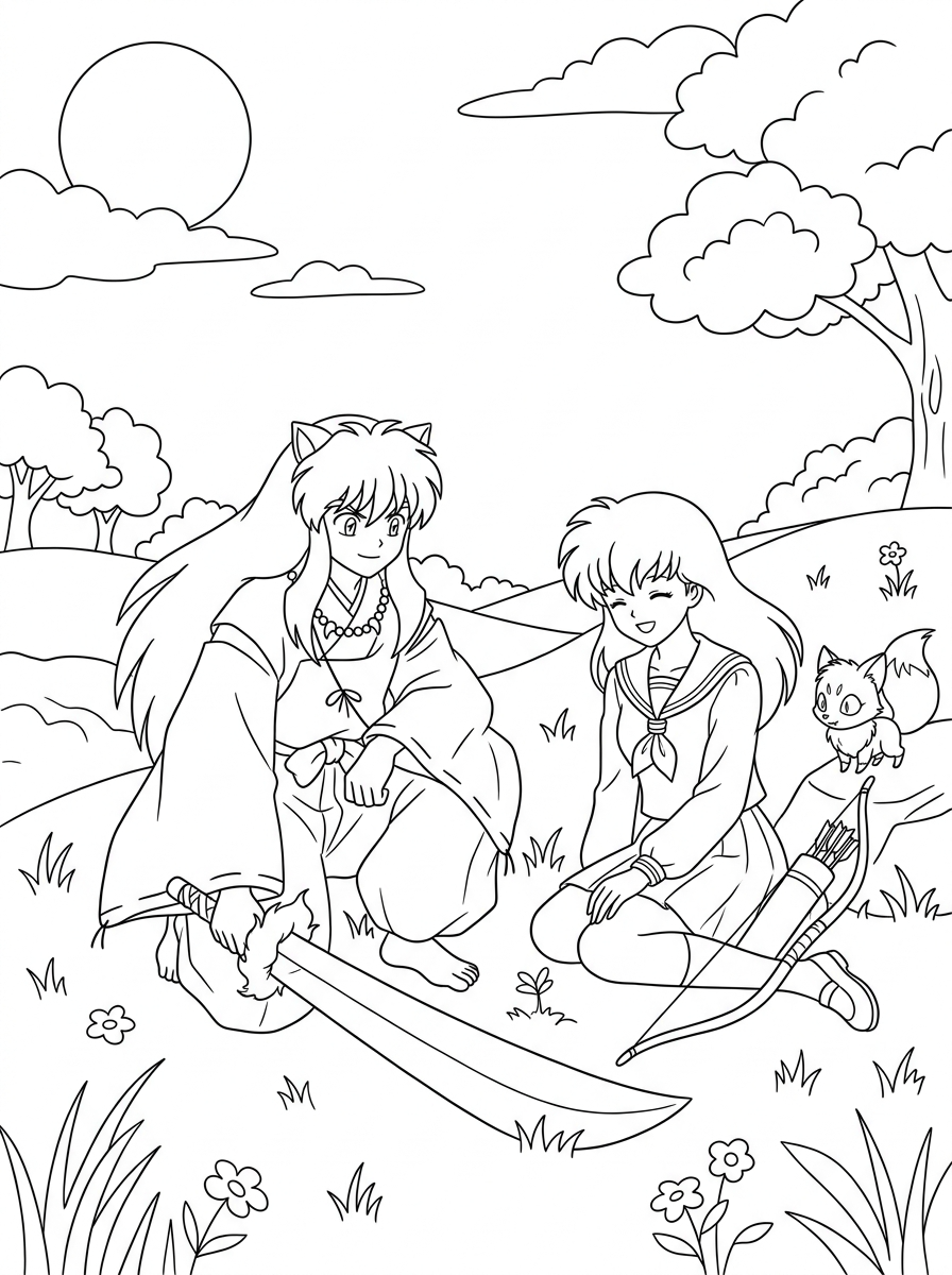 Inuyasha 11 disegni Inuyasha da colorare gratis
