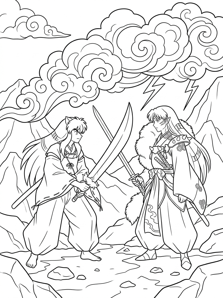 Inuyasha 8 disegni Inuyasha da colorare