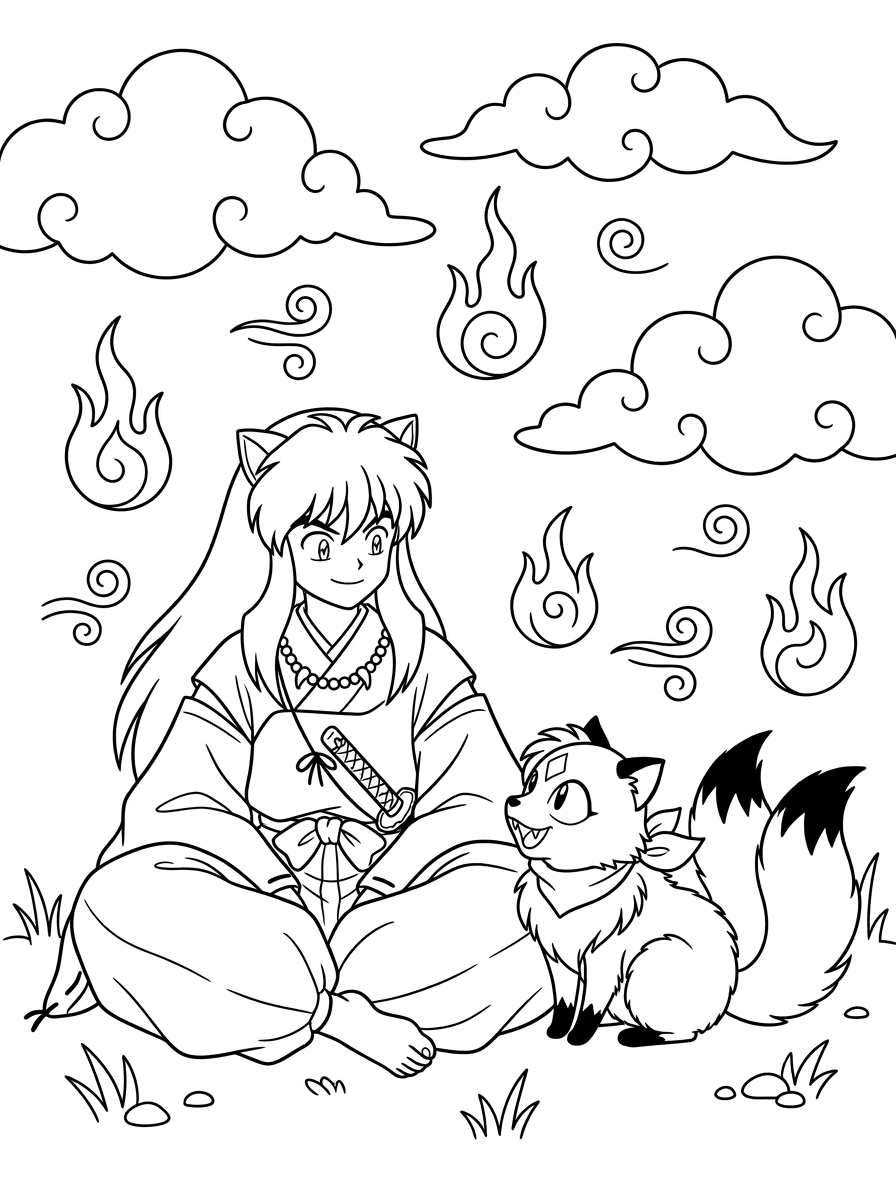 Inuyasha 20 disegni da colorare Inuyasha pdf